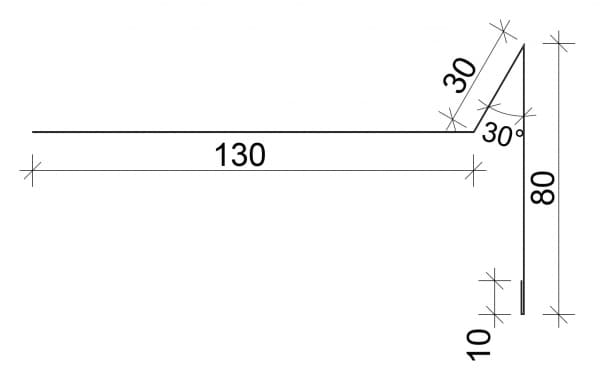 Размеры фронтонного капельника
